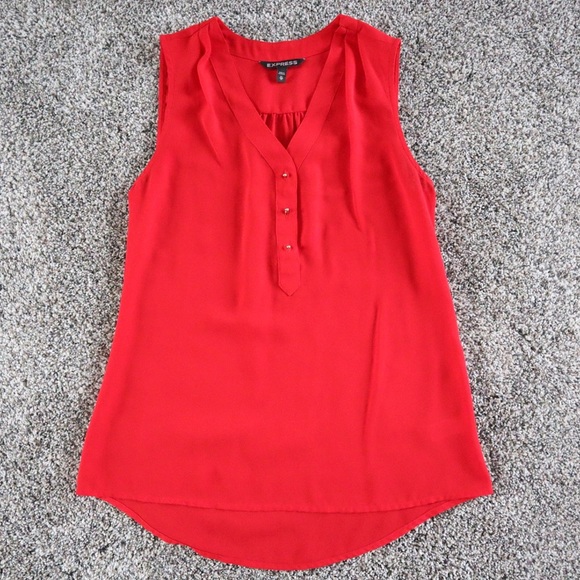 Red Express sleeveless blouse size XS - Picture 1 of 4